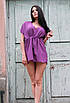 Пляжна туніка шифонова фіолетова, фото 2