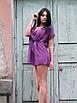 Пляжна туніка шифонова фіолетова, фото 3