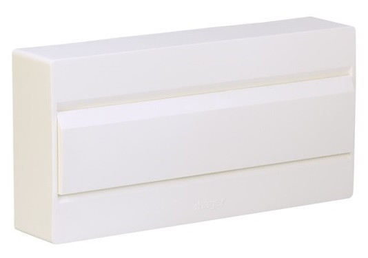 Щит на 18 модулів накладної з білої дверцятами Hager Cosmos VD118PD