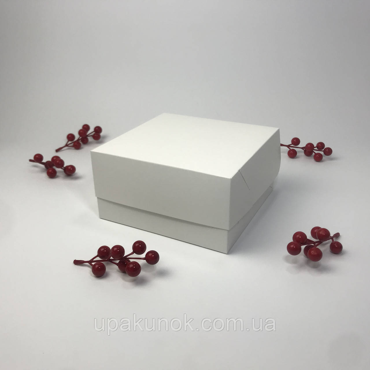 Коробка для капкейків (4 шт), 170*170*90 мм, без вікна, біла