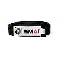 Пояс для кимоно SMAI Deluxe WKF Approved черный 240