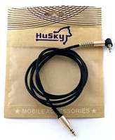 Кабель Husky 3.5 Jack AUX кутовий Чорний