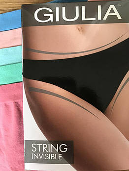 Трусики-стрінги безшовні еластичні Giulia String Invisible (String Briefs) різні кольори S/M - L/XL