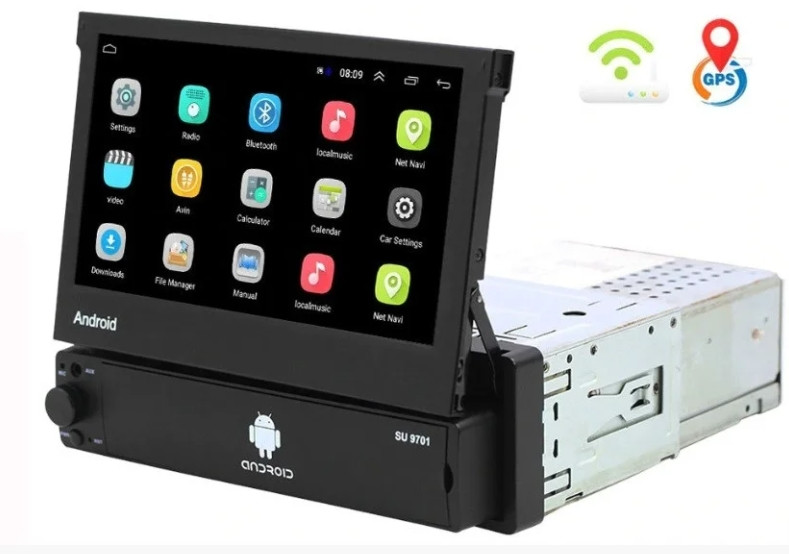 Автомагнитола Hikity SU 9701 Android 8.1 GPS WiFi Черный - фото 1 - id-p1201128133