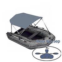 Тент від сонця на човен ПВХ Колібрі, Барк ін. Човновий тент биминитоп сонцезахисний для надувних човнів від 3 м