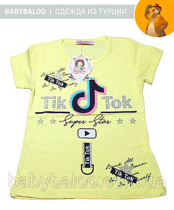 Красива футболка для дівчинки "Tik-tok" (від 5 до 8 років), фото 1