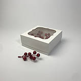 Коробка для зефіру, 150*150*60 мм, з вікном, біла, фото 4