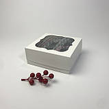 Коробка для зефіру, 150*150*60 мм, з вікном, біла, фото 6