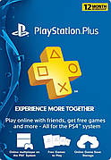 Підписка Playstation Plus PSN на 12 months, US-регіон