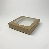 Коробка для пряника, 150*150*30 мм, з вікном, крафт, фото 5