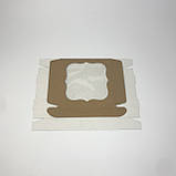 Коробка для пряника, 150*150*30 мм, з вікном, крафт, фото 6