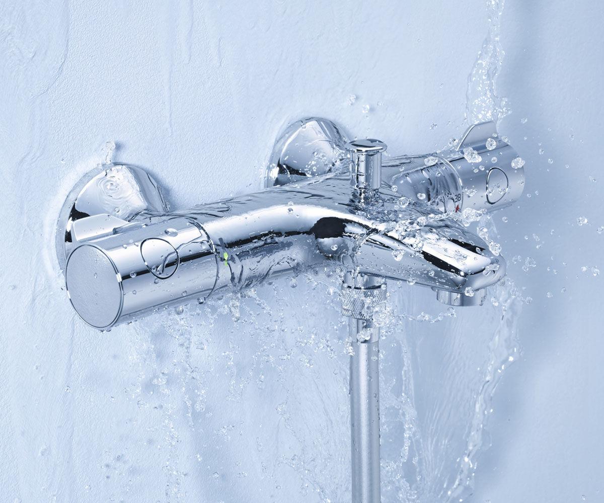 Смеситель термостат Grohe GROHTHERM 800 для ванны 34567000 горячая вода слева - фото 6 - id-p1201174099