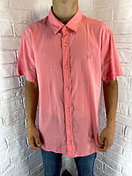 Рубашка мужская Welldone 17 с коротким рукавом коралловая XL-5XL 4XL