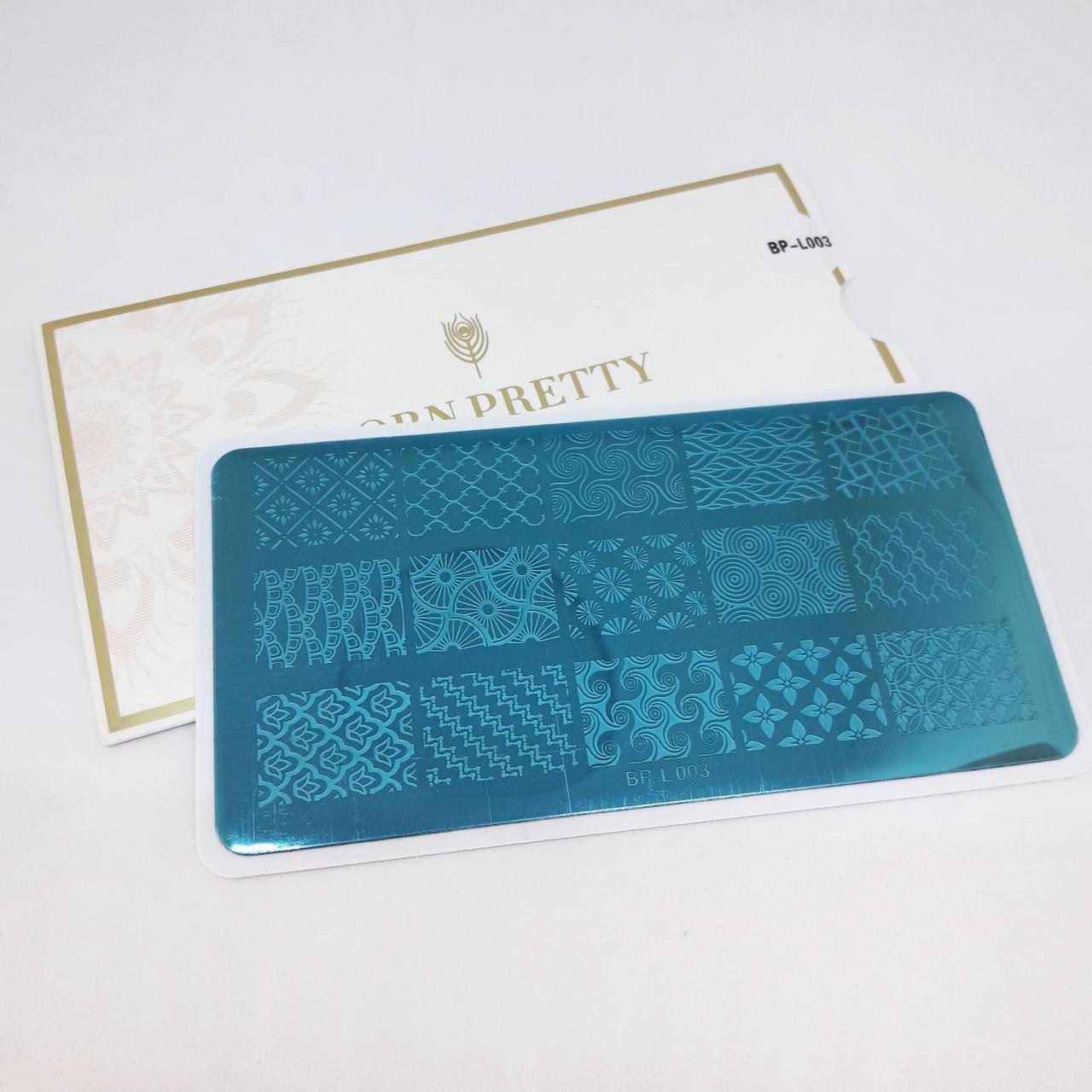 Пластина для стемпинга (друк на нігтях) Born Pretty L-018