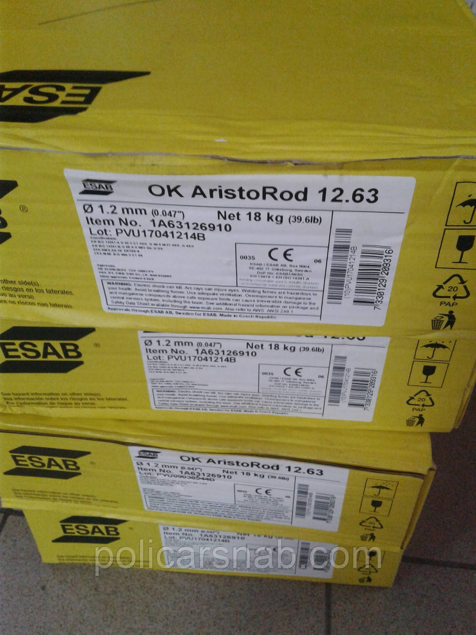 Дріт зварювальний ESAB OK Aristod 12.63 Ø 1,2 мм (18 кг)