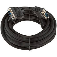 Кабель VGA штекер штекер 15 пін 5 метрів LogicPower (LP-3688) чорний