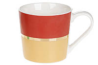 Кружка фарфоровая Золотая Линия 350мл цвет - терракота, в упаковке 12шт. (380-427)