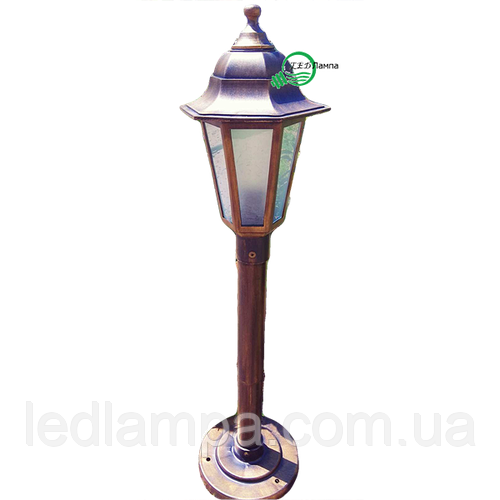 Купить Светильник уличный столбик НТ 06 медный матовое стекло Кантри ...
