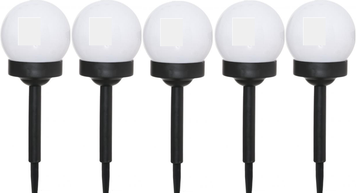 Світильник садовий на сонячній батареї IP54 білий набір 5 шт Польща
