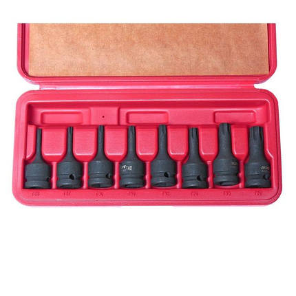 Набір головок ударних TORX T25-T60 1/2" 8ед. J408T JTC, фото 2