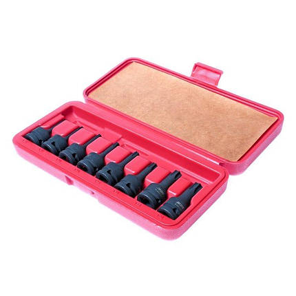 Набір головок ударних TORX T25-T60 1/2" 8ед. J408T JTC, фото 1