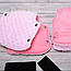 Муфта рукавички роздільні, на коляску / санки, універсальна, для рук, світло-рожевий плюш мінкі (колір - рожевий), фото 3