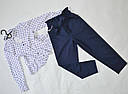 Дитячі класичні штани 6-8 років темно-синього кольору, фото 4