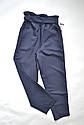 Дитячі класичні брюки для дівчаток 6-8лет темно-синього кольору, фото 2