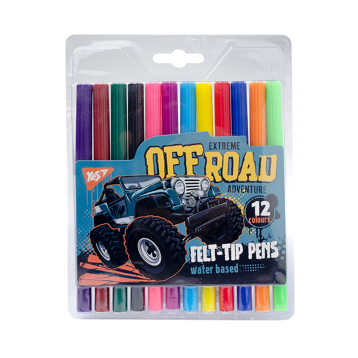 Фломастери YES 12 кольорів "Of Road"