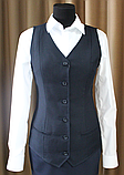 Жилет жіночий темно-синього кольору, фото 3