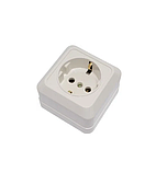 Розетка одинарна накладна з заземленням АВаТар ST 9151, фото 2