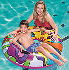 Надувний круг для плавання з ручками BW Поп-арт 119 см, від 12 років | Плавальний круг для дітей і дорослих, фото 6