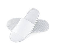 Одноразовые махровые белые тапочки для гостиниц (стелька с нетканой материи) открытый носок 2мм EVA 29 * 12cм