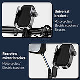 Тримач вело-мото BASEUS Armor Motorcycle holder, чорний, фото 10