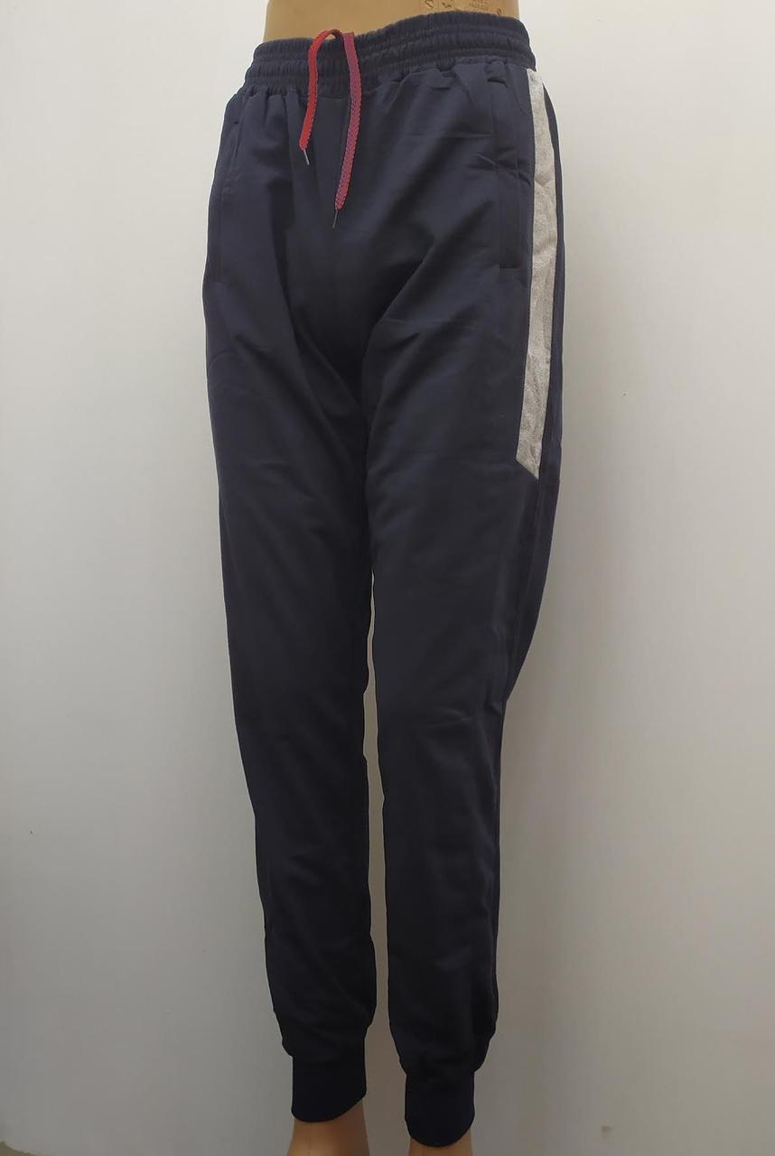 Мужские спортивные штаны с манжетом F, размеры 46-54, черные с полосой СМ0115/04,20013943 - фото 2 - id-p1200485168