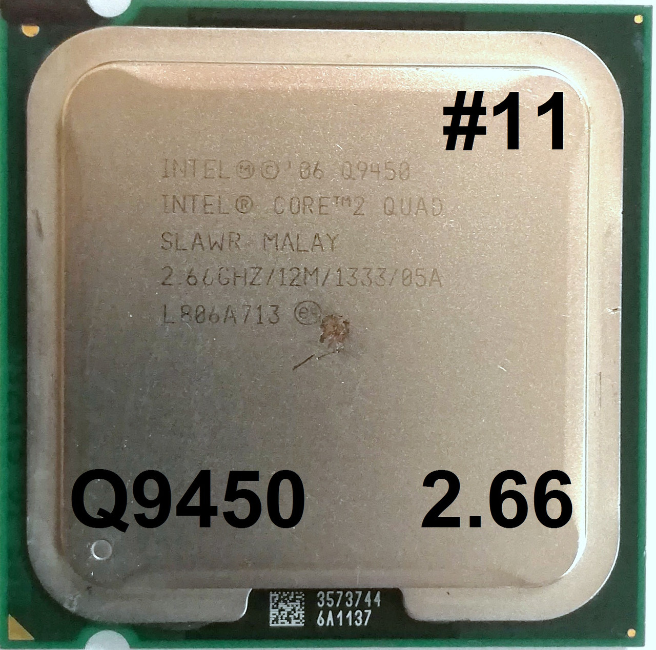 Процесор ЛОТ #11 Intel Core 2 Quad Q9450 C1 SLAWR 2.66 GHz 12M Cache 1333 MHz FSB 775 Soket Б/У