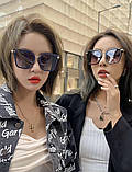 Брендові жіночі сонцезахисні окуляри SF (1219) сині, фото 3