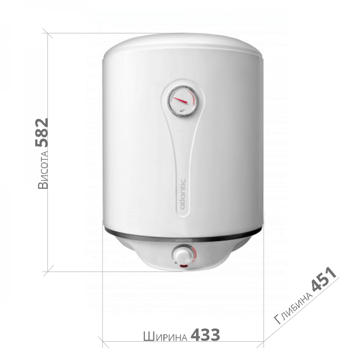 Бойлер електричний Atlantic Steatite Elite VM 050 D400-2-BC 841209