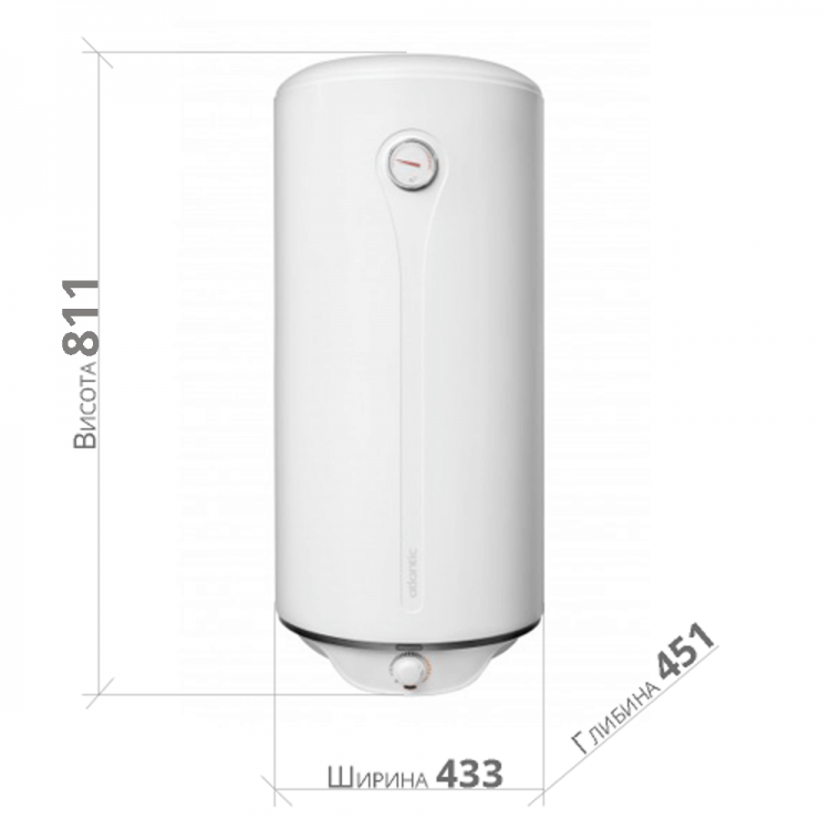 Бойлер електричний Atlantic Steatite Elite VM 080 D400-2-BC 851188