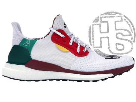 Чоловічі кросівки Pharrell Williams x Adidas Solar Hu Glide White Red Yellow CG6776, фото 1