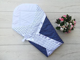 Конверт на виписку "Бантик 10" (літо) синій