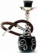 Стеклянный кальян черный