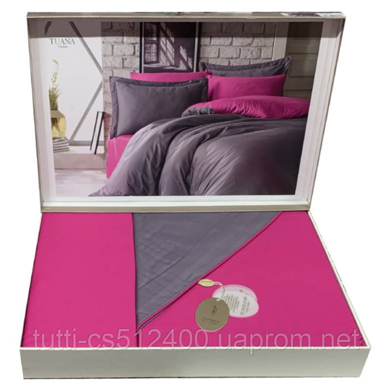 Полуторный комплект белья сатин Dantela Vita TUANA FUCHSIA