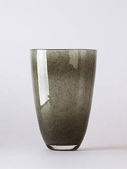 Ваза скляна сіра Rock 25х17,5