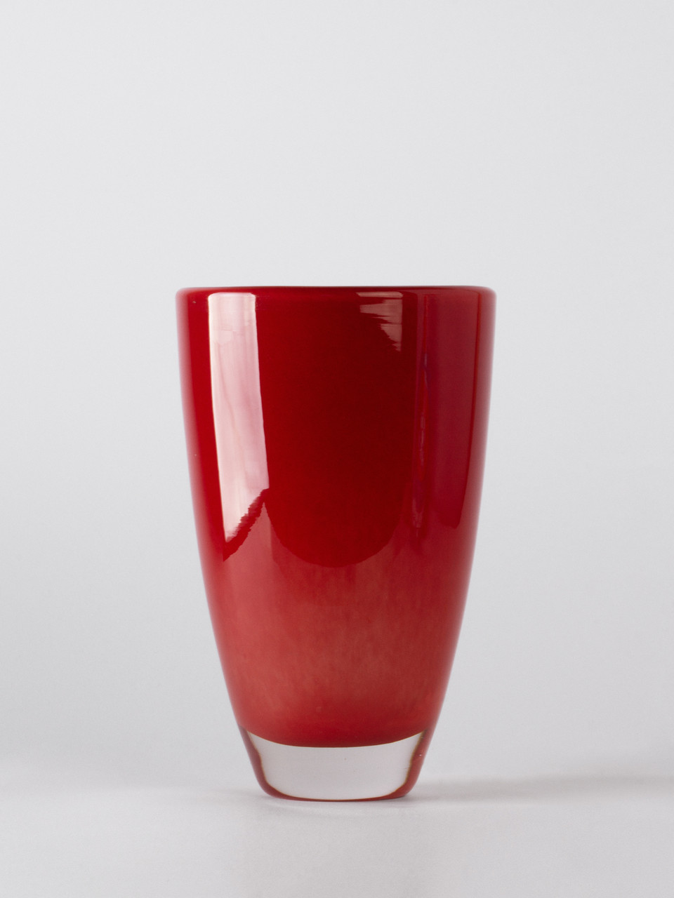 Ваза скляна, червона дизайнерська Flame 20,5х13, фото 1