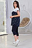 Жіночий літній легкий костюмчик туніка + бриджі з софта штапелю і віскози Розміри 50-54, фото 5