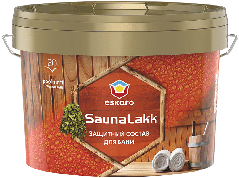 Лак для Бани Eskaro Saunalakk Полуматовый 2.5 Л — Купить Недорого на ...