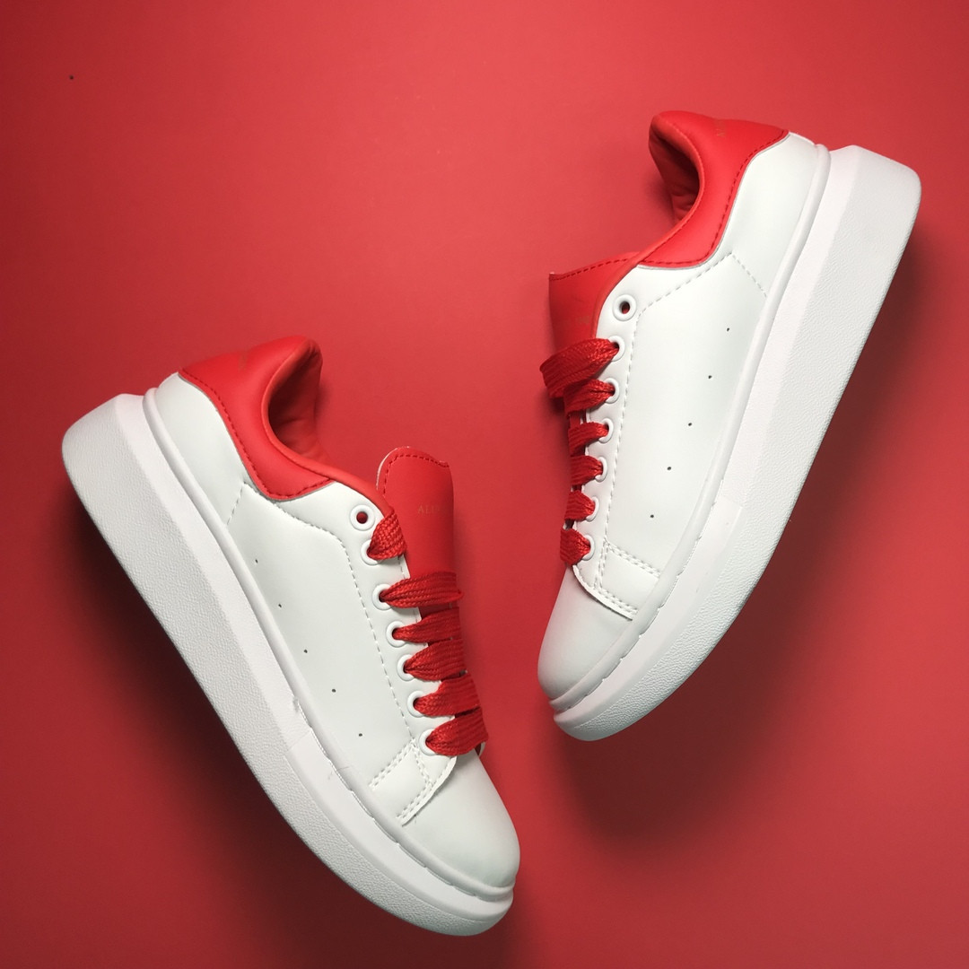 Жіночі кросівки Alexander McQueen White Red, кросівки олександр маккуїн, фото 1