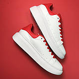Жіночі кросівки Alexander McQueen White Red, кросівки олександр маккуїн, фото 5