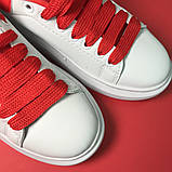 Жіночі кросівки Alexander McQueen White Red, кросівки олександр маккуїн, фото 7